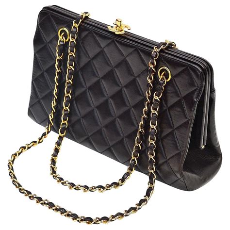 chanel vintage black shoulder bag|vintage chanel trademarked handbags 1960s.